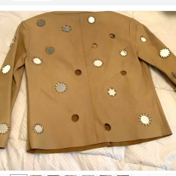 PRADA NAPPA LEATHER CROP TOP BLOUSE EU SIZE 42 *RIPPED* FITS LIKE A US Size 4 - Picture 3 of 13